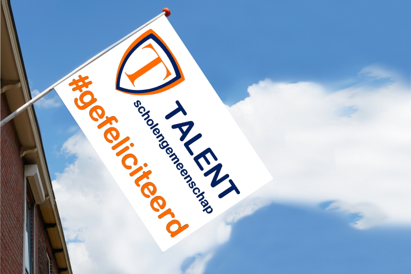 Themavlag geslaagd met eigen kleuren