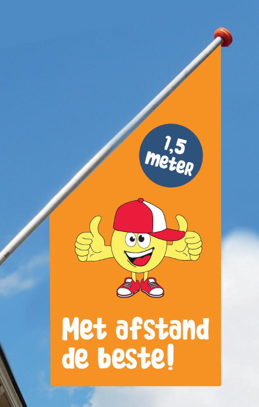 back 2 normal kioskvlag oranje neutraal