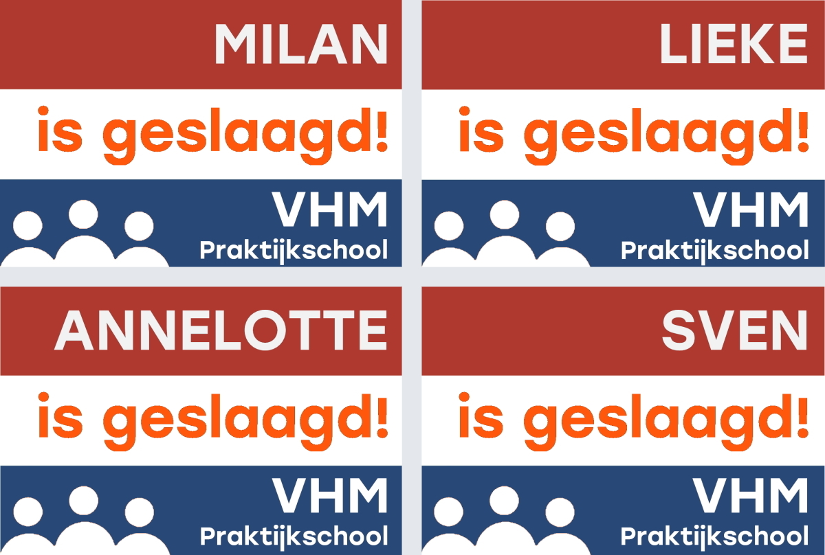Examenvlag gepersonaliseerd