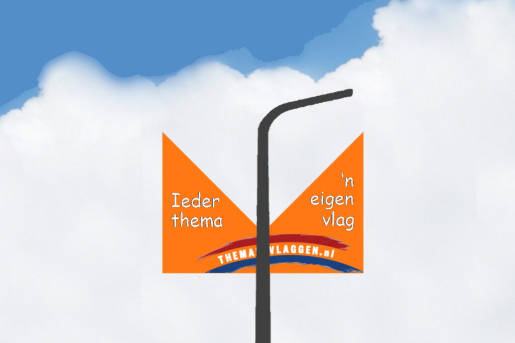 Themavlaggen straatlantaarnvlag breed duovlag