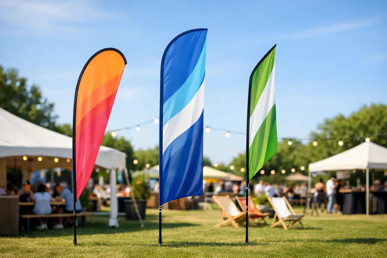 Evenementenvlag kiezen voor buitenlocatie