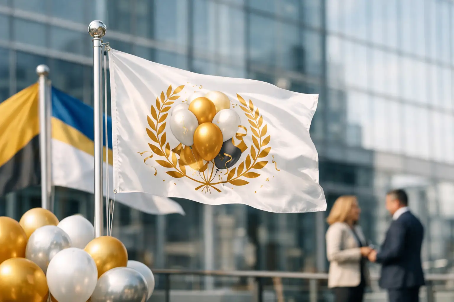 Jubileumvlag samenstellen voor organisatie