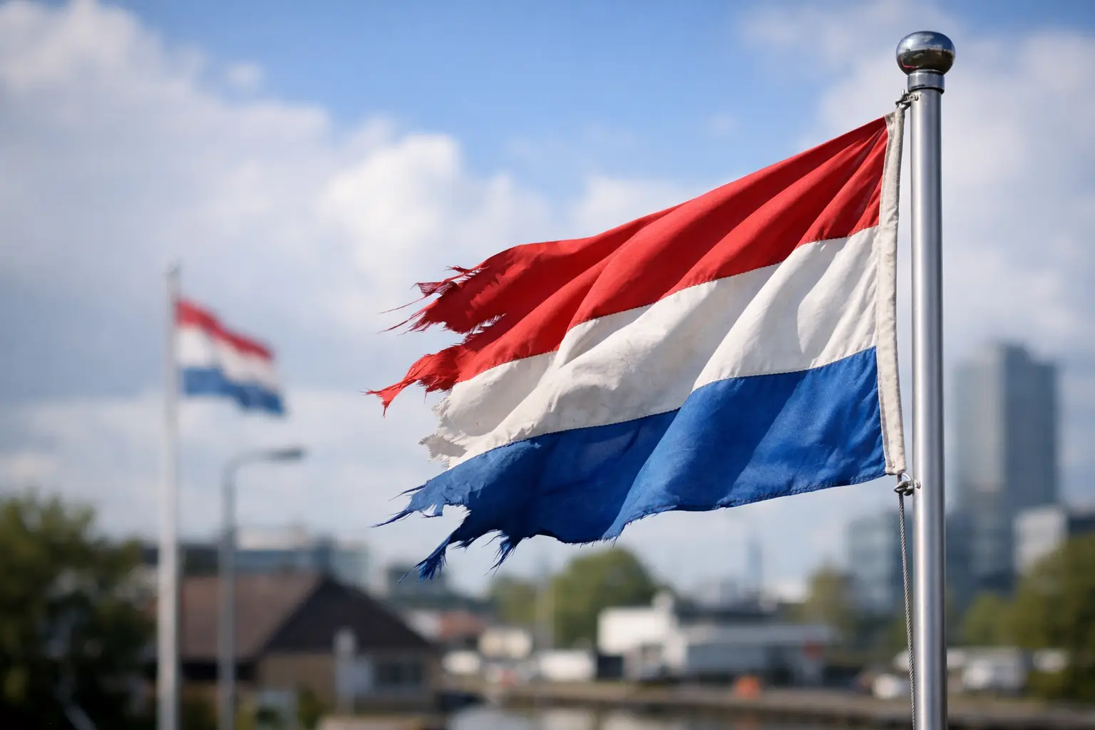 Hoe lang gaat een vlag mee bij buitengebruik?