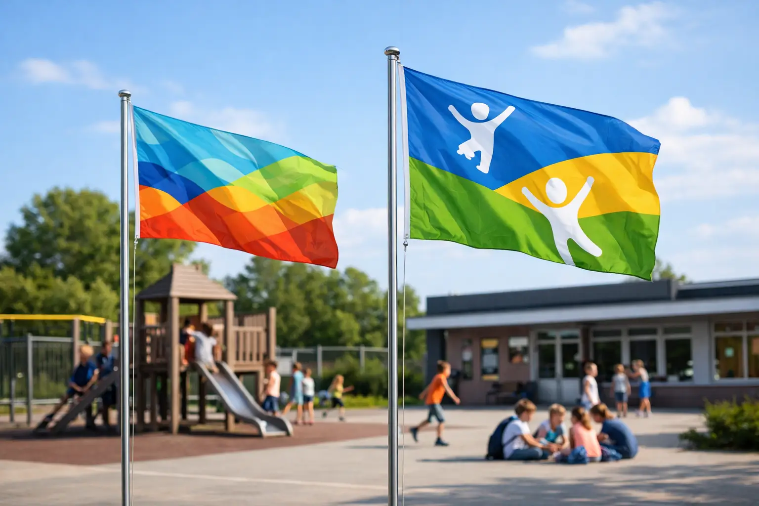 Vlag bedrukken voor schoolplein: zo kiest u goed