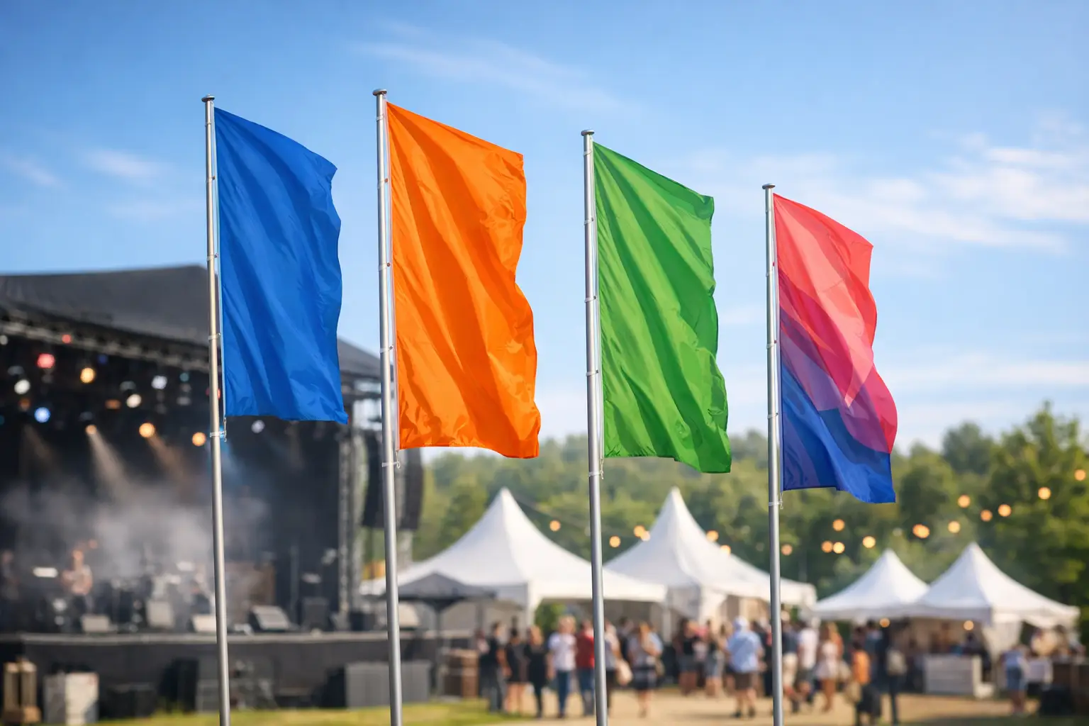 Evenementvlaggen voor een herkenbaar terrein
