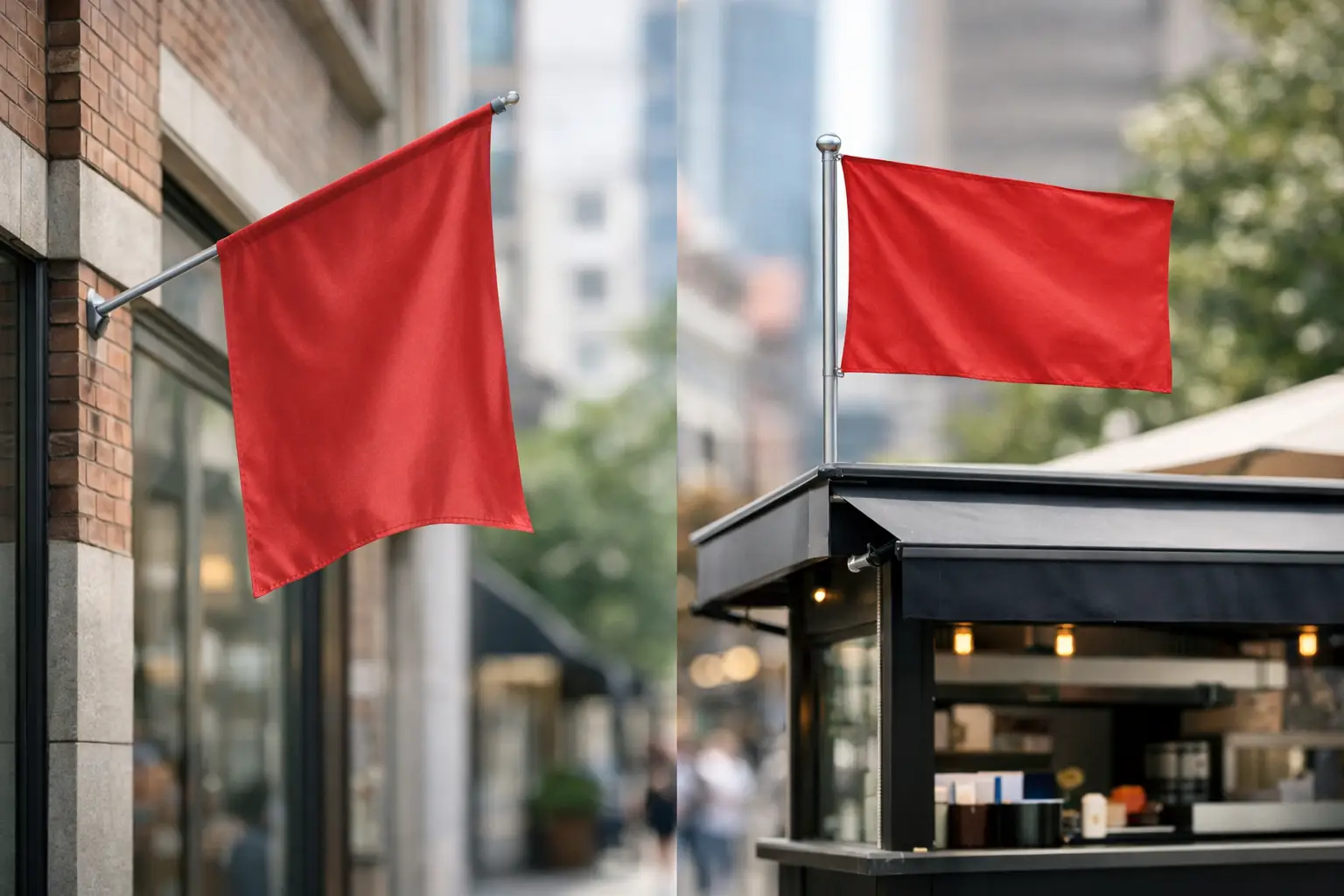 Gevelvlag versus kioskvlag: wat is het verschil?