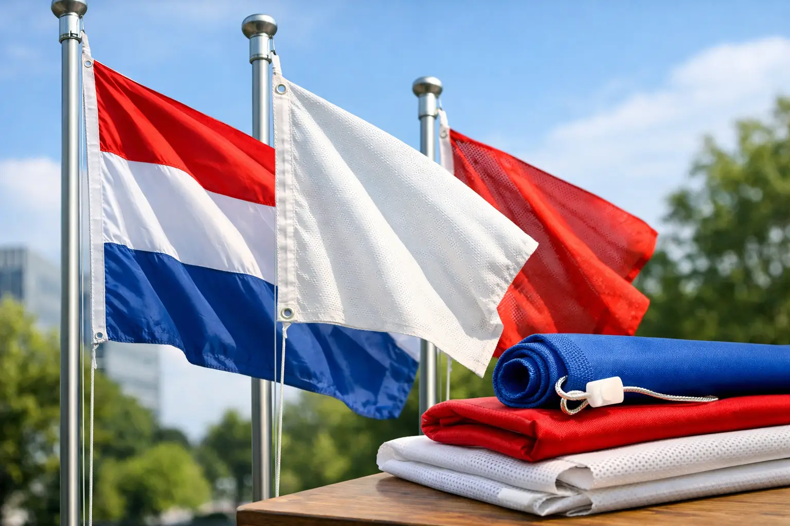 Beste vlagmaterialen voor langdurig buitengebruik